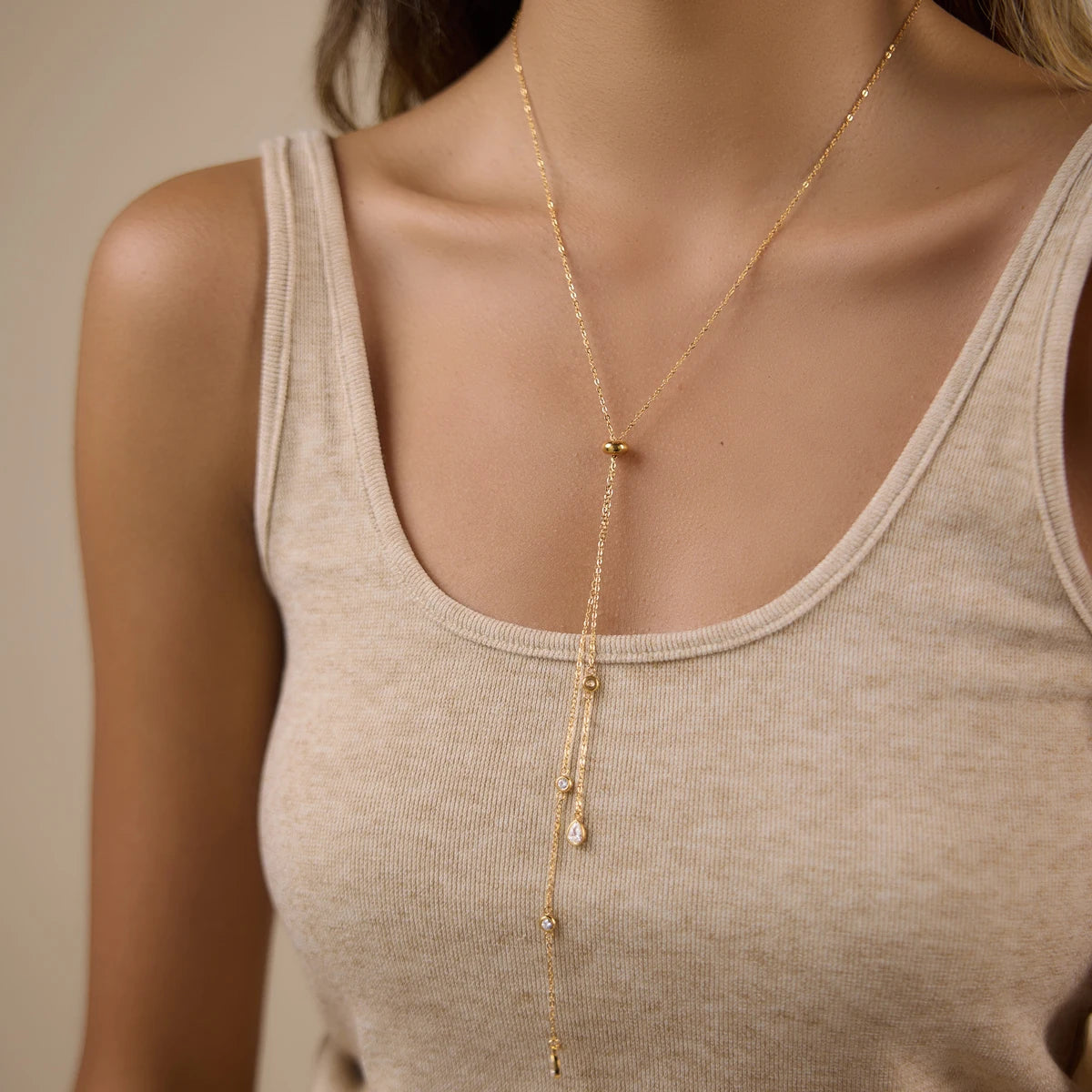 Water Drop Zircon Pendant Necklace