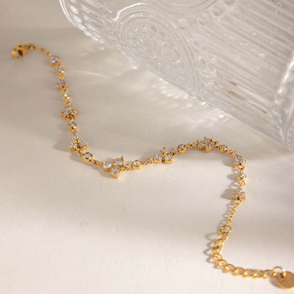 Zircon Flower Bracelet