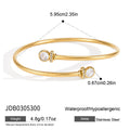 Trendy Round Zircon Cuff Bracelet