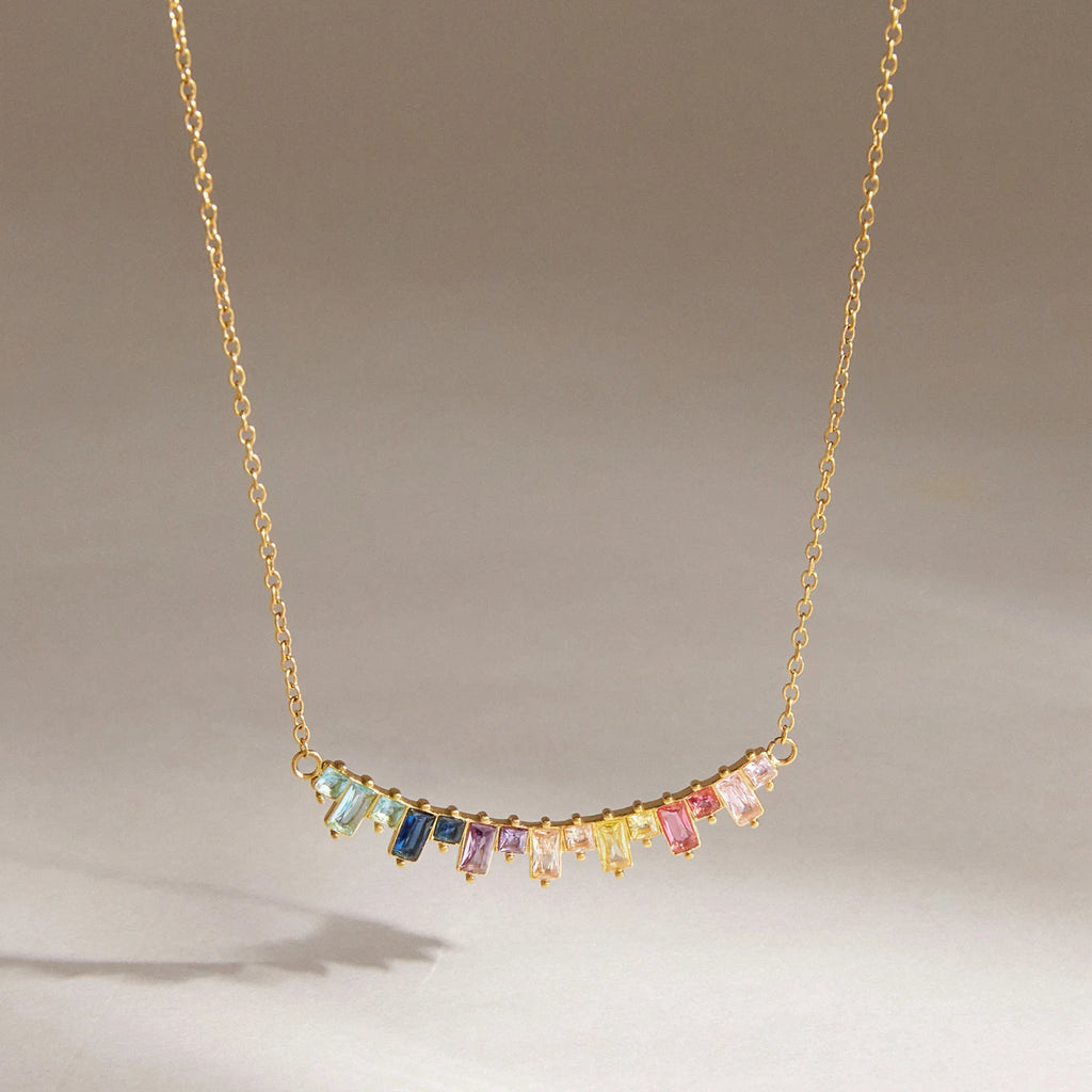 Delicate Colored Cubic Zircon Necklace