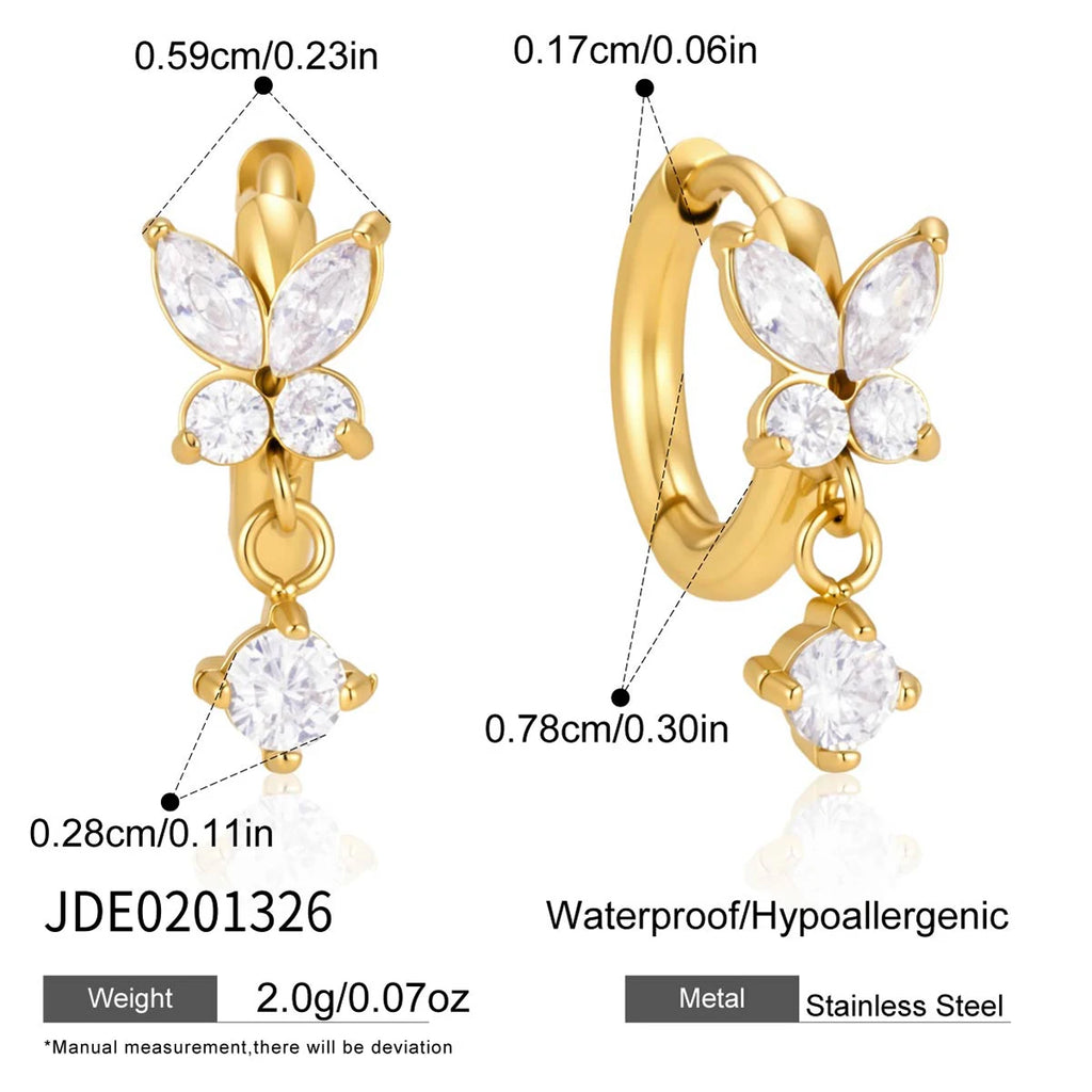 Zircon Butterfly Earring