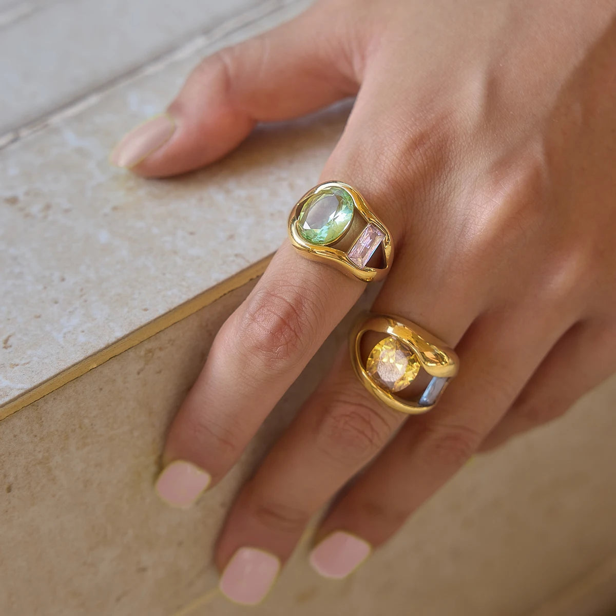 Sweet Colored Zircon Rings