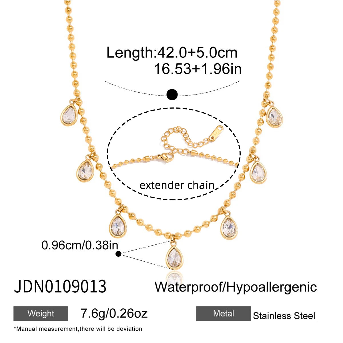 Classic Wave Shape Chain Necklace