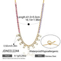 Multicolor Zircon Tennis Chain Necklace