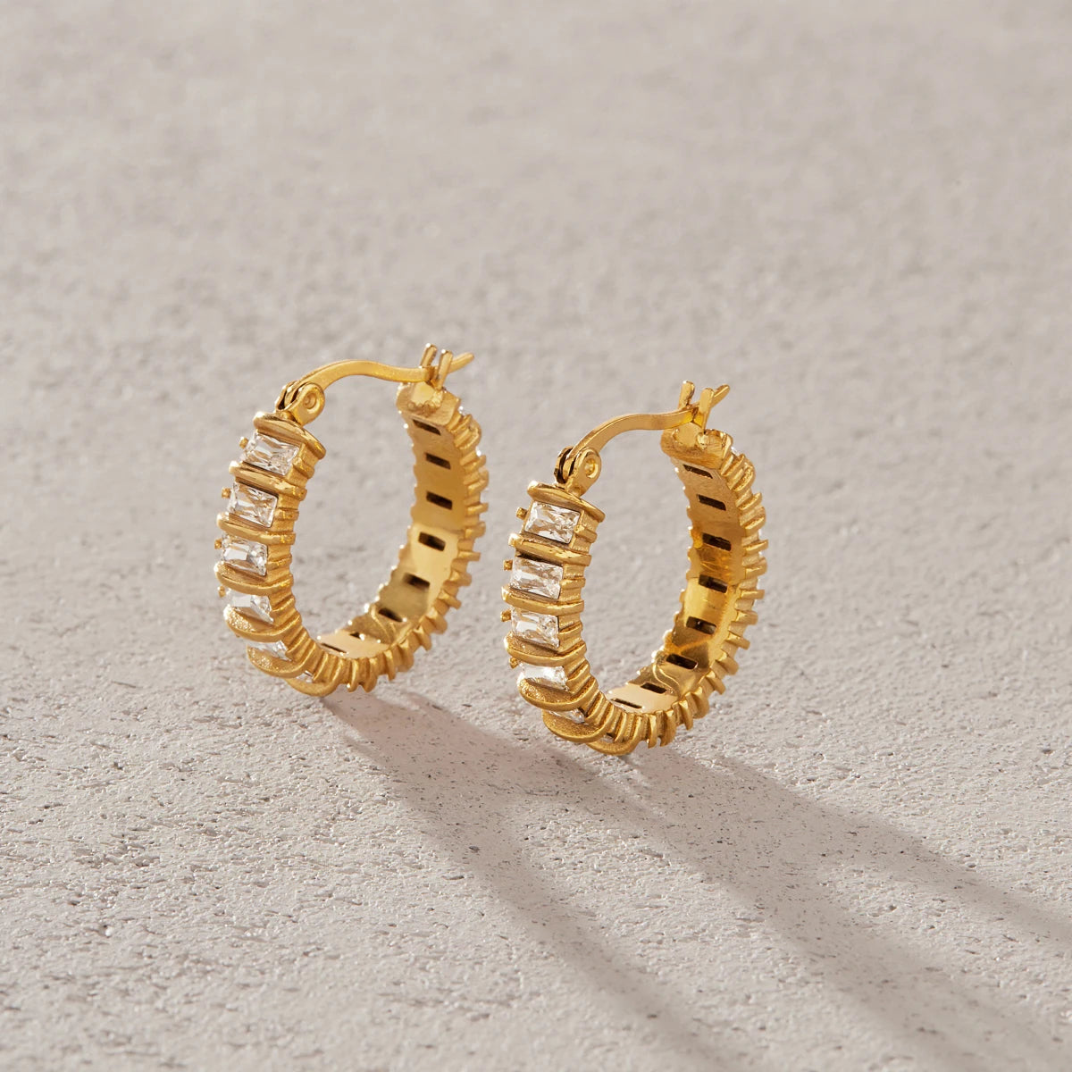 Zircon Hoop Earring