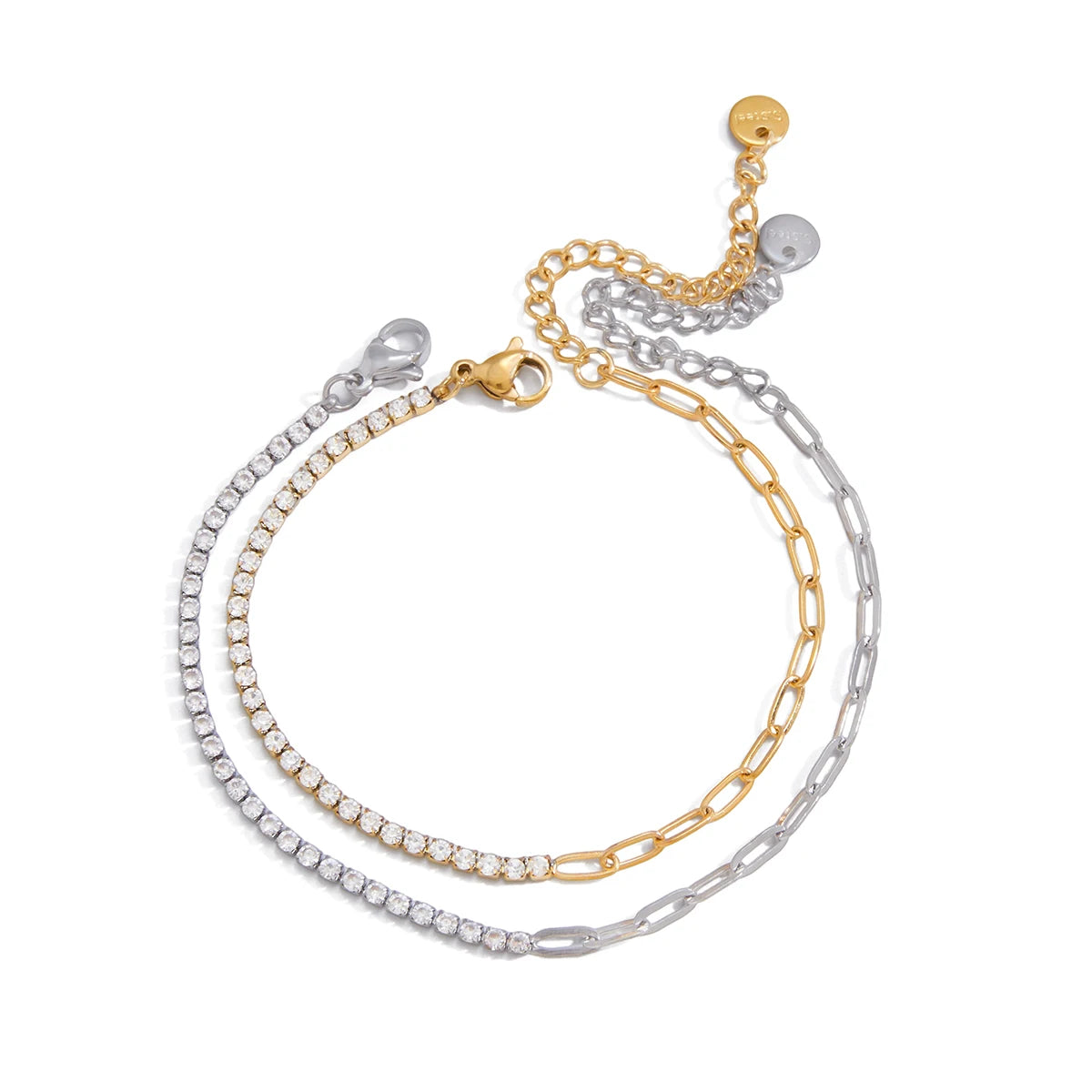 Asymmetric Crystal Tennis Bracelet