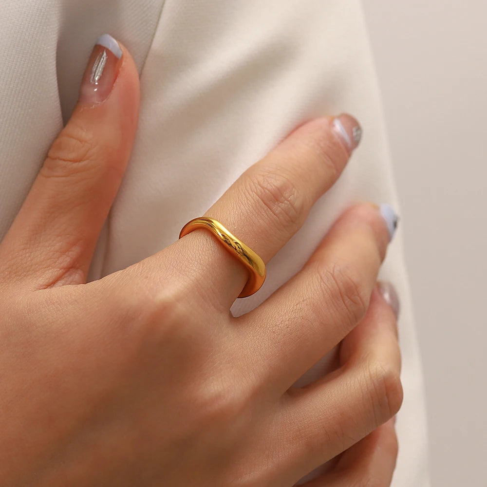 Stainless Steel Geometric Fashion Ring