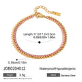 Pink Rhinestones Double Layers Chain Bracelet