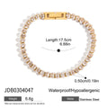 Full Zirconia Setting  Strap Buckle Tennis Chain Bracelet