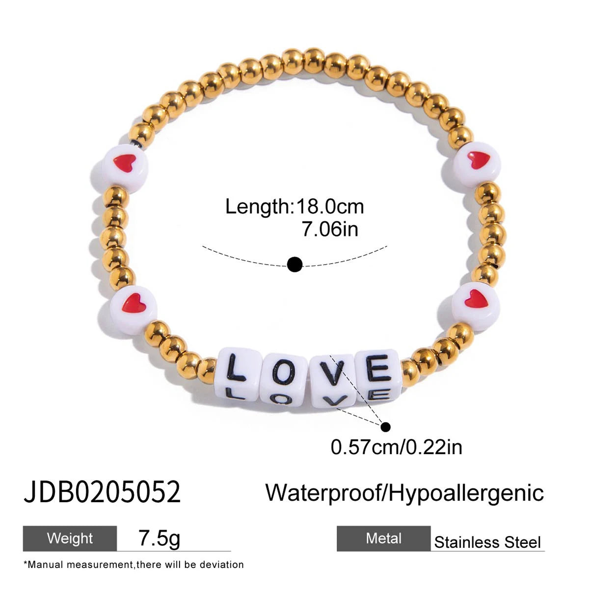 Romantic Red Heart Cuff Bracelet