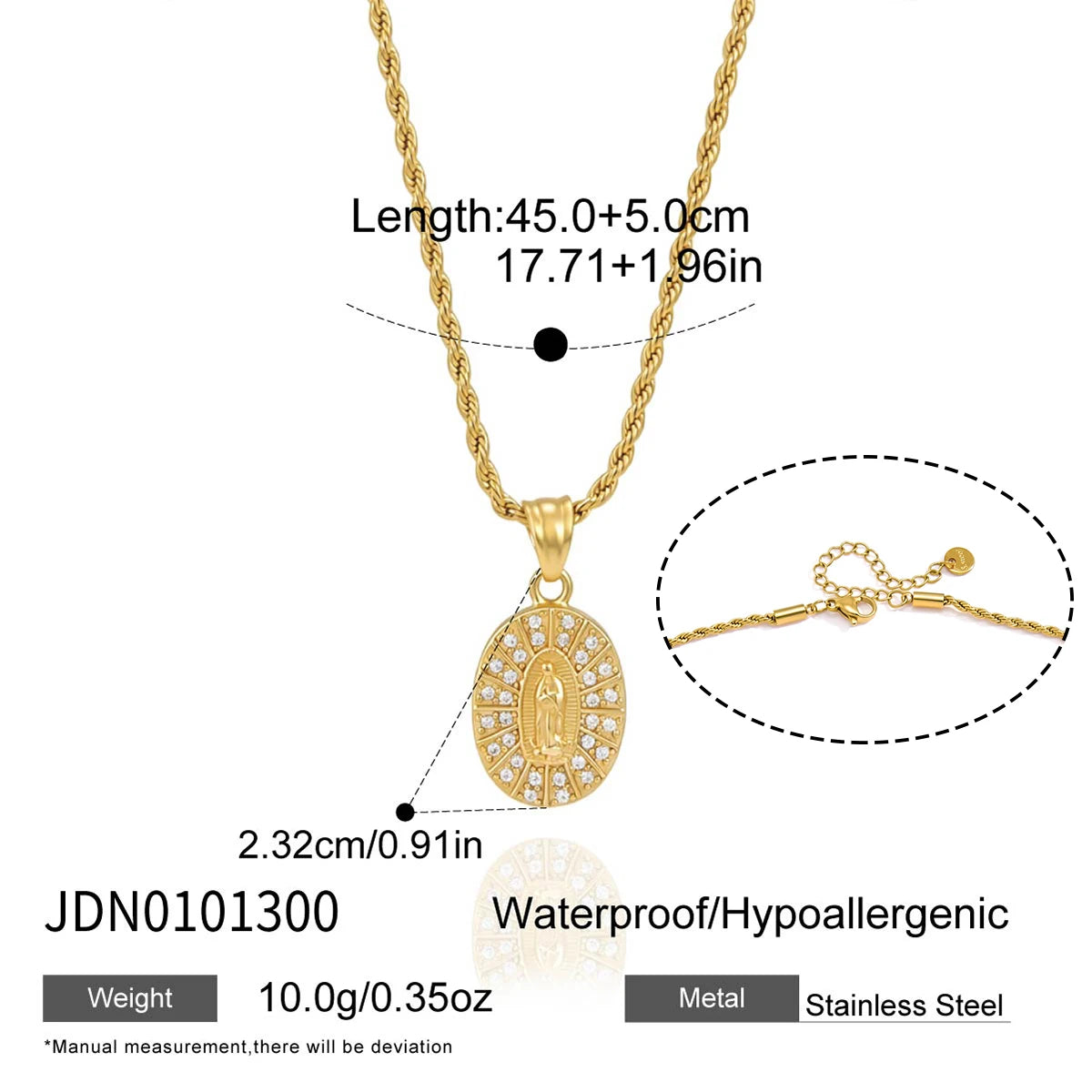 Classic Portrait Zircon Pendant Necklace