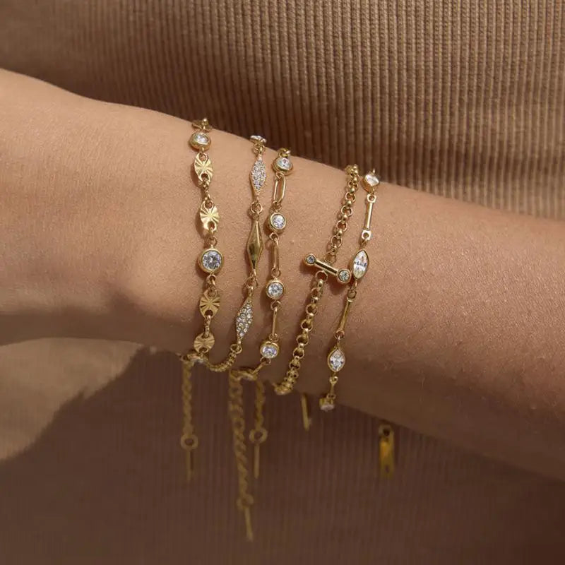 Classic Geometric Zircon Bracelet