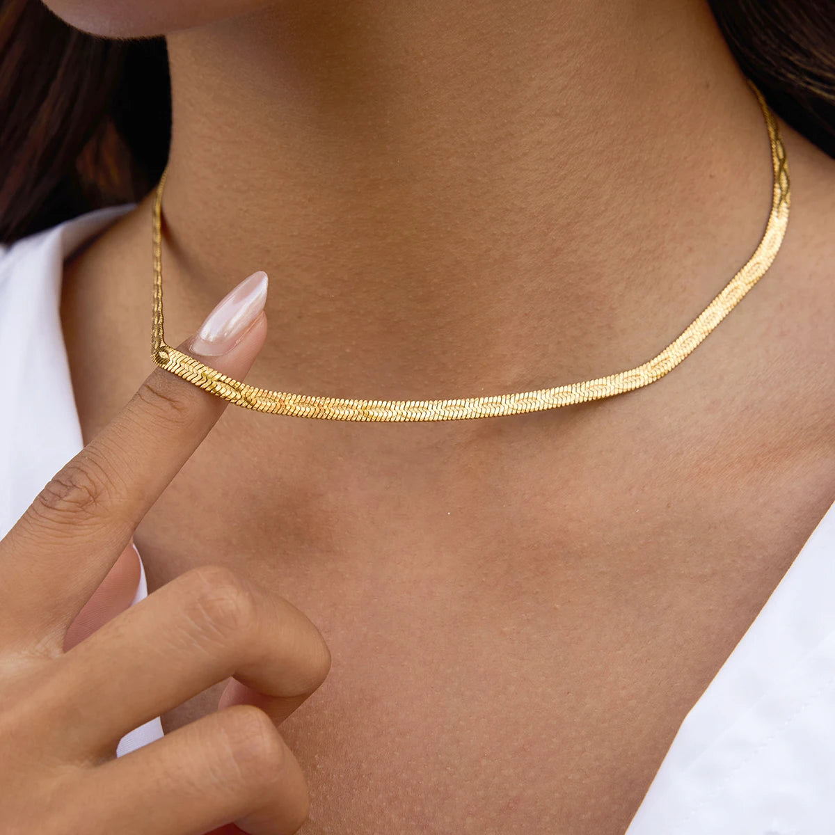 Minimalist Snake Chain Necklace