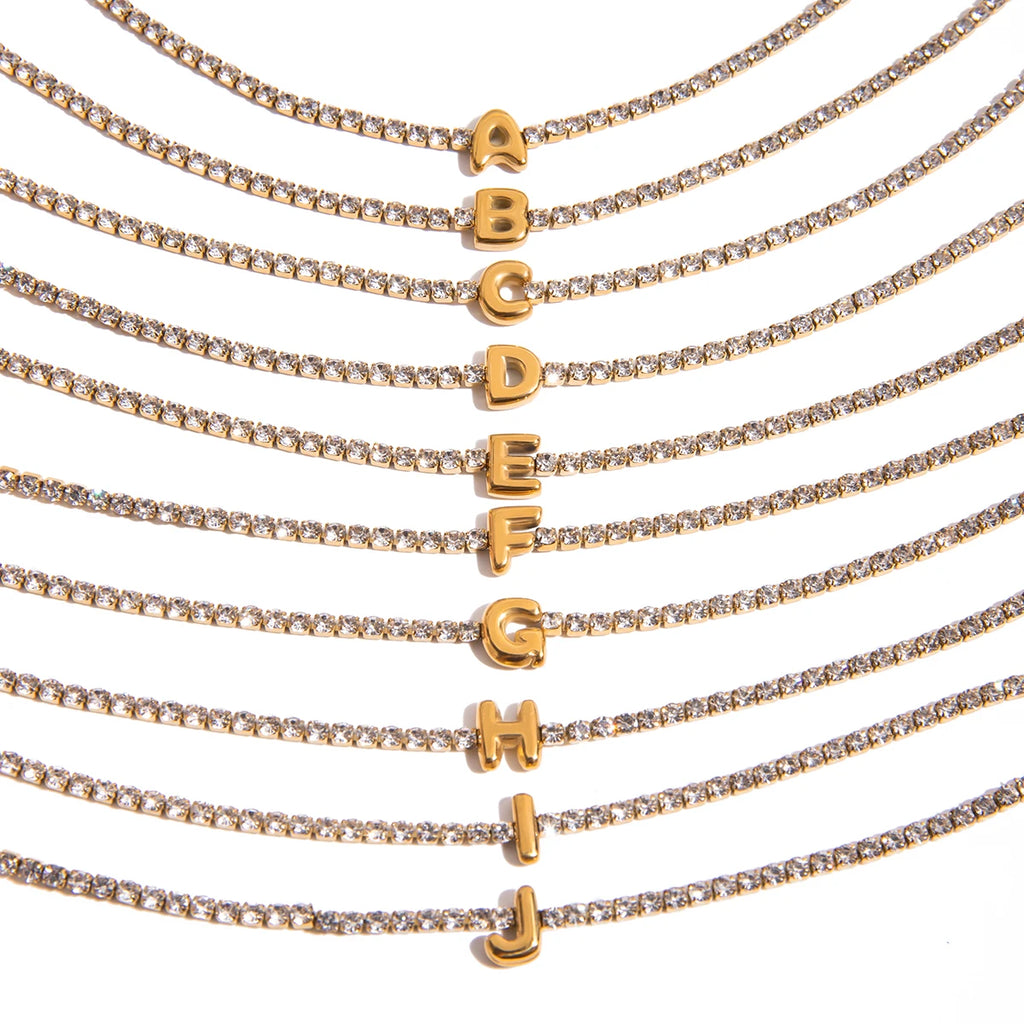 Stainless Steel Balloon Letter Pendant Bracelets