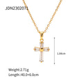 Delicate White Cubic Zirconia Square Geometric Pendant Necklace