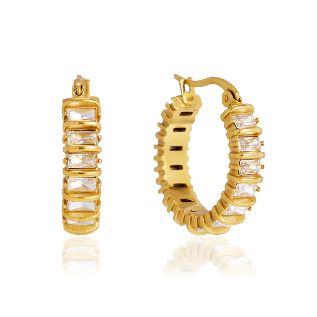 Zircon Hoop Earring