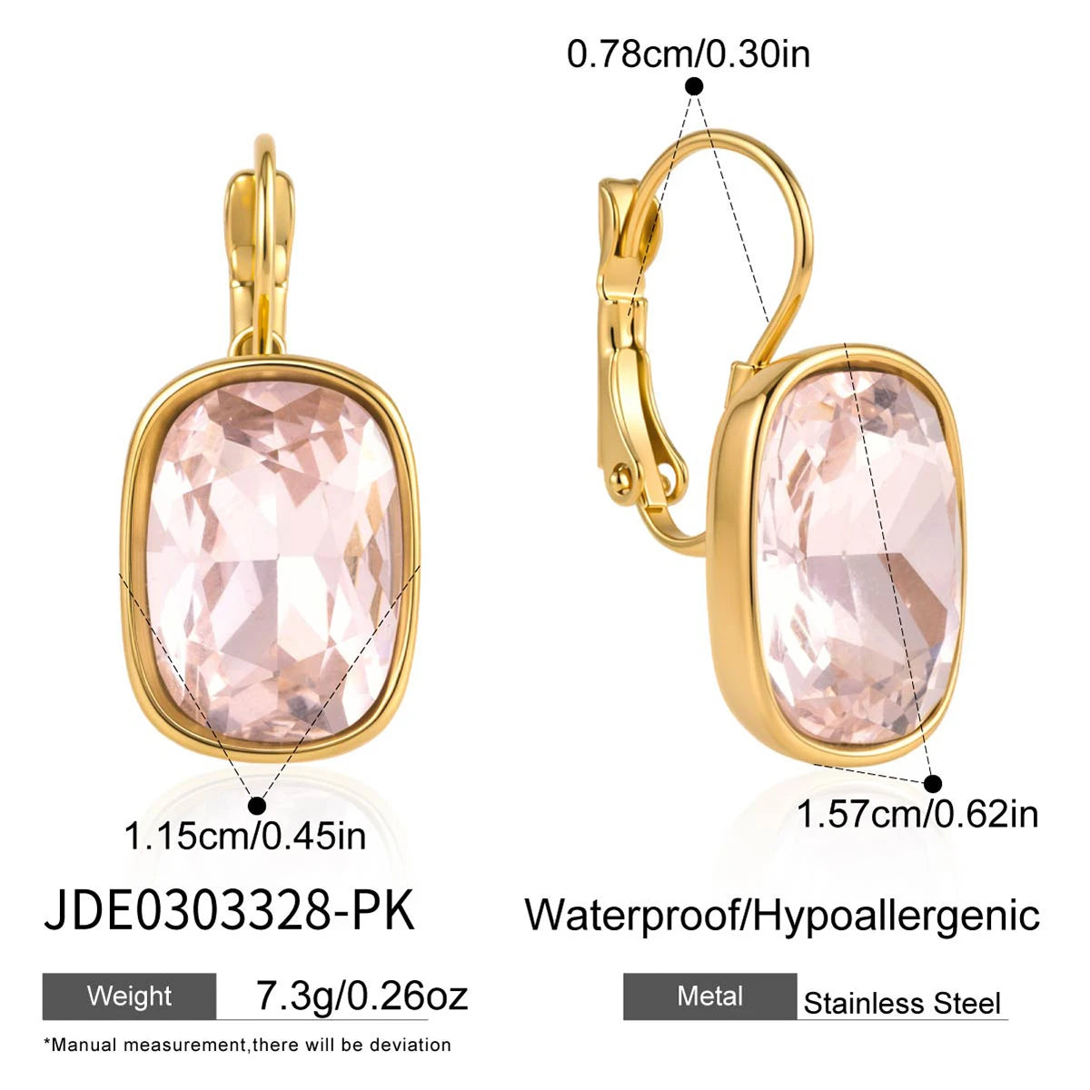 Big Square Zircon Earring