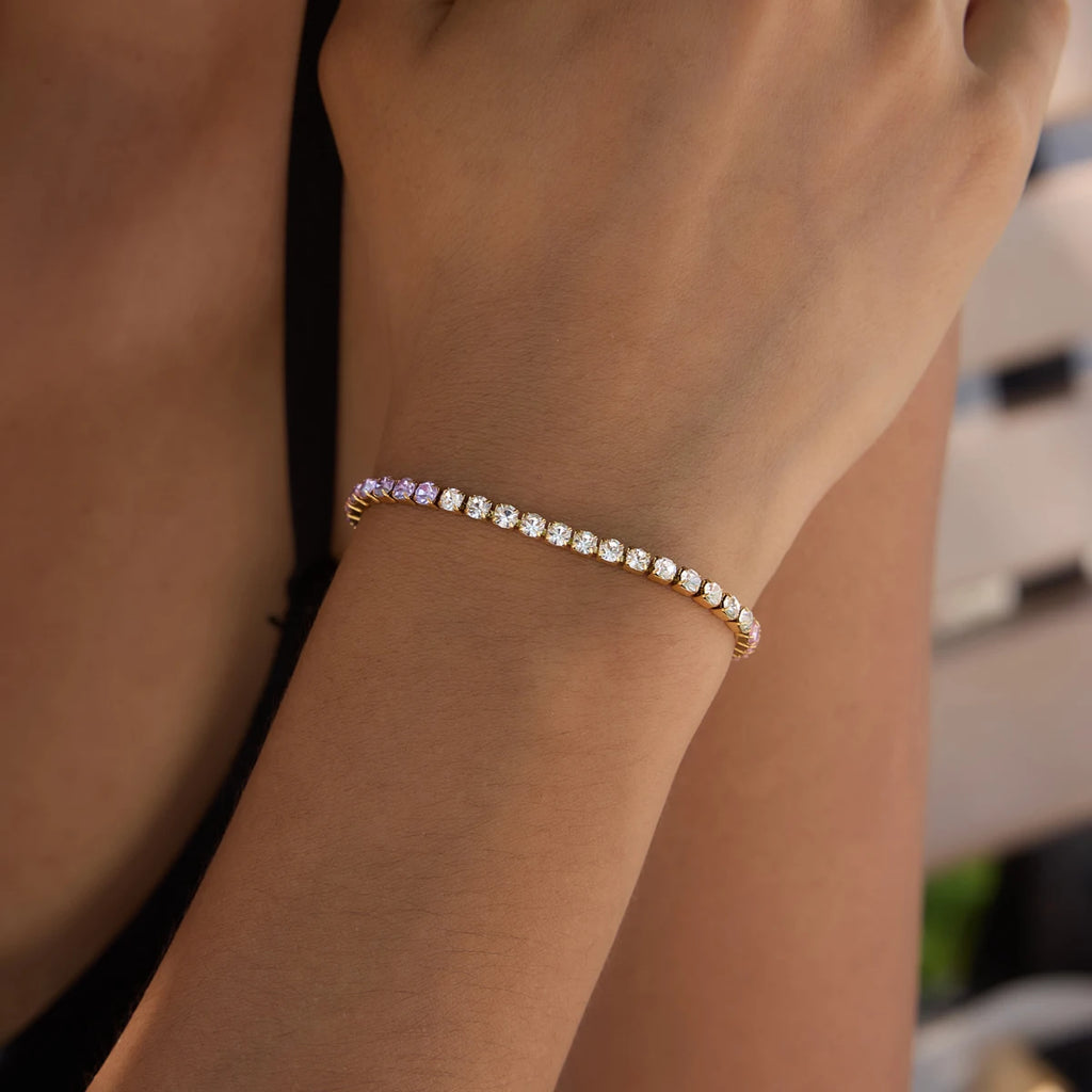 Multicolor Zircon Tennis Bracelet