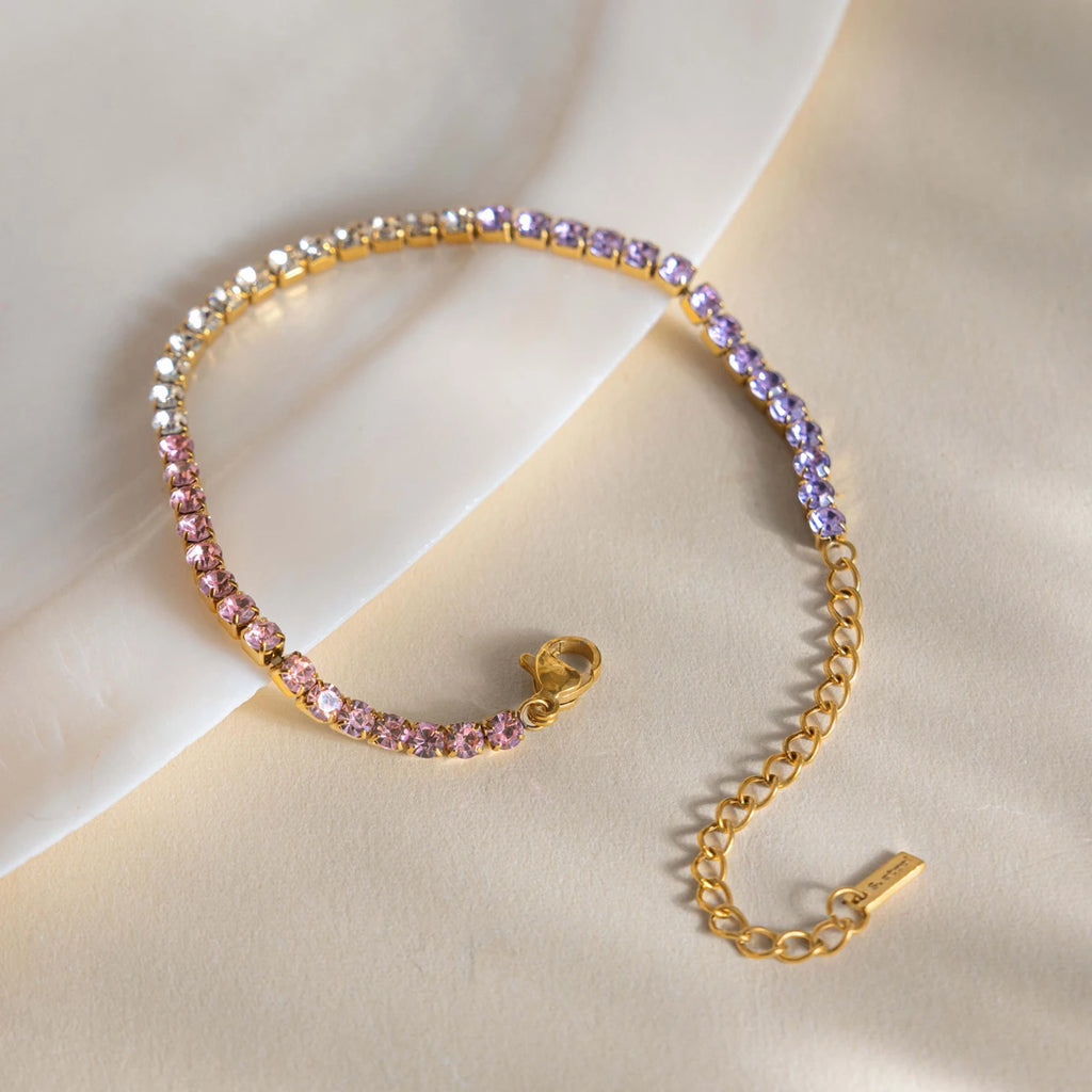 Multicolor Zircon Tennis Bracelet