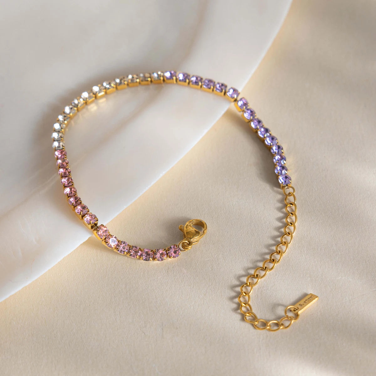Multicolor Zircon Tennis Bracelet
