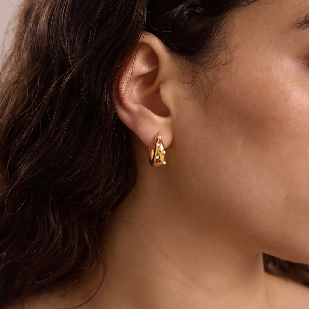 Pearl Hoop Earring