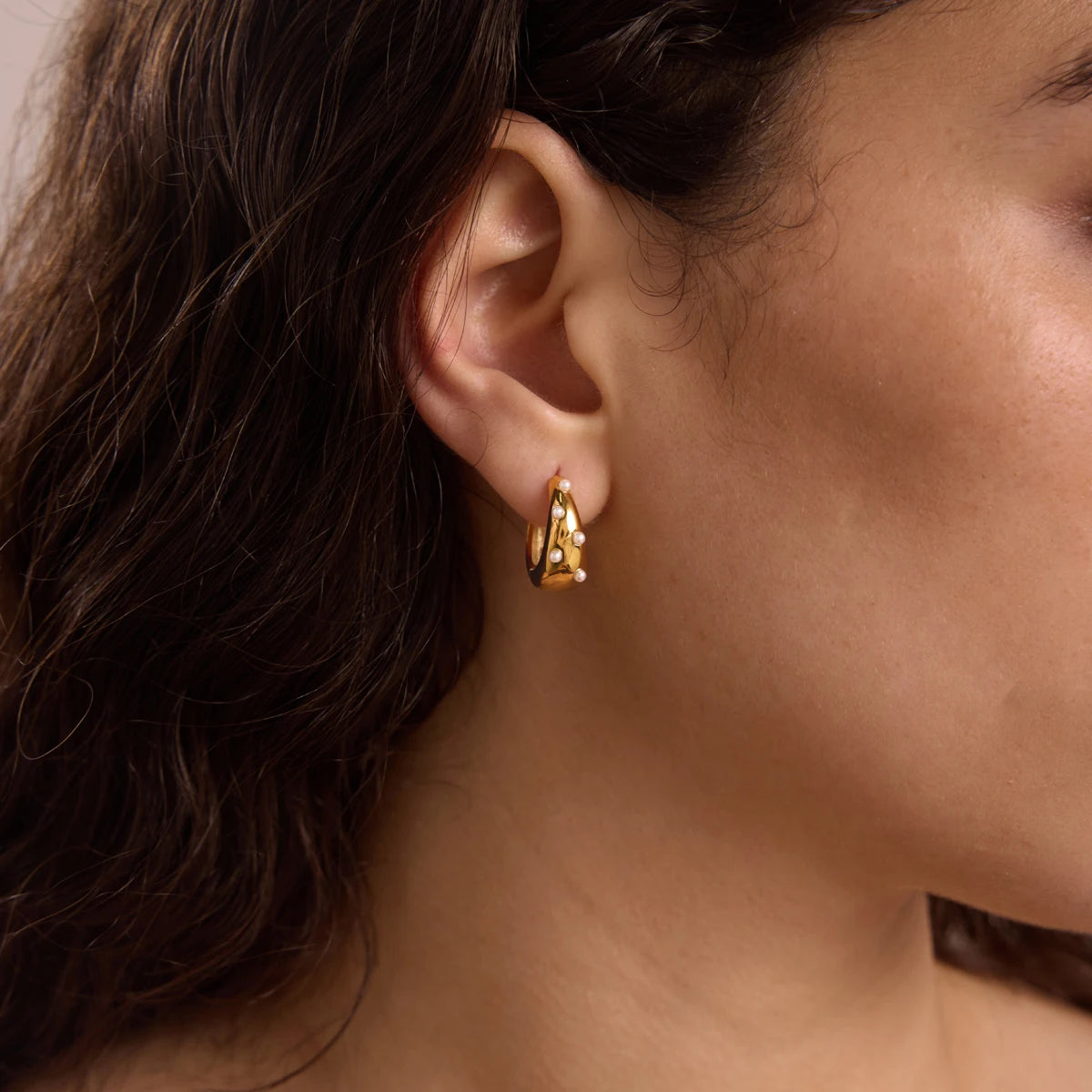 Pearl Hoop Earring