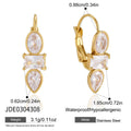 Trendy Geometric Zircon Hoop Earring