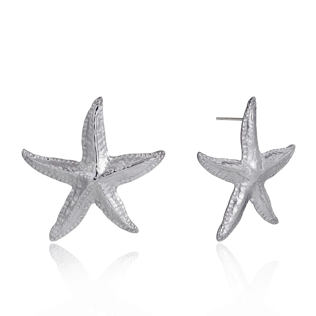 Big Starfish Stud Earrings