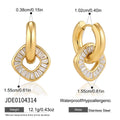Exquisite Geometric Zircon Pendant Drop Earring
