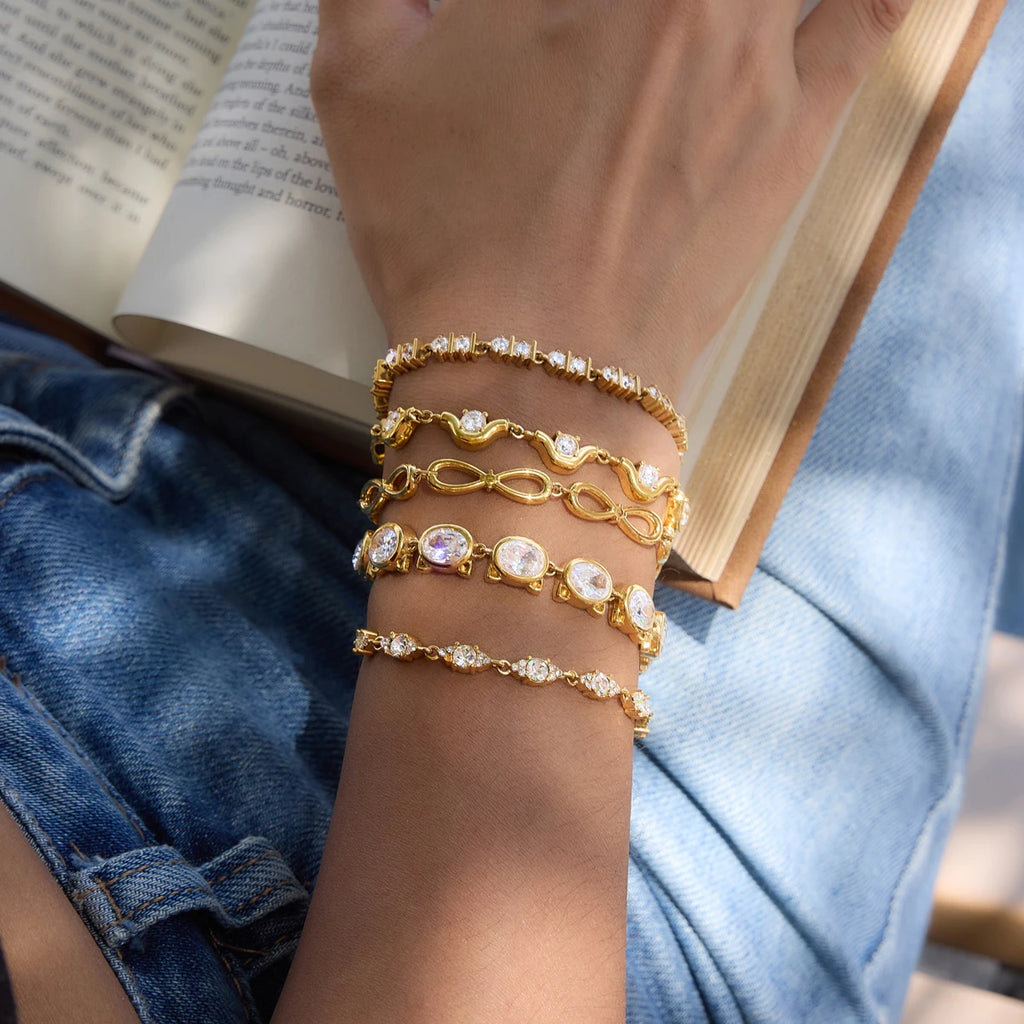 Luxury Chunky Zircon Geometric Bracelet
