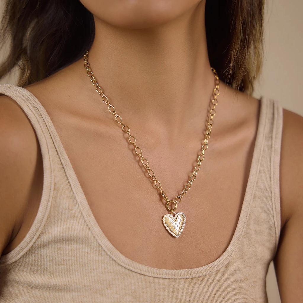 Romantic Zircon Heart Pendant Necklace
