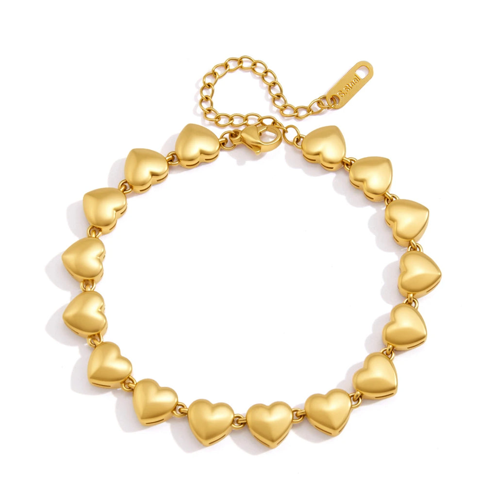 Heart Shape Stainless Steel Waterproof Bracelet