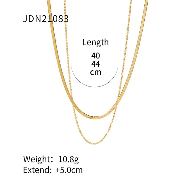 Double Layered Stainless Steel Necklace