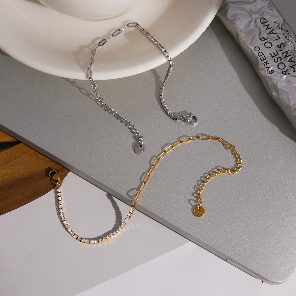 Asymmetric Crystal Tennis Bracelet
