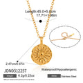 Double Side Moon Sun Coin Pendant Necklace