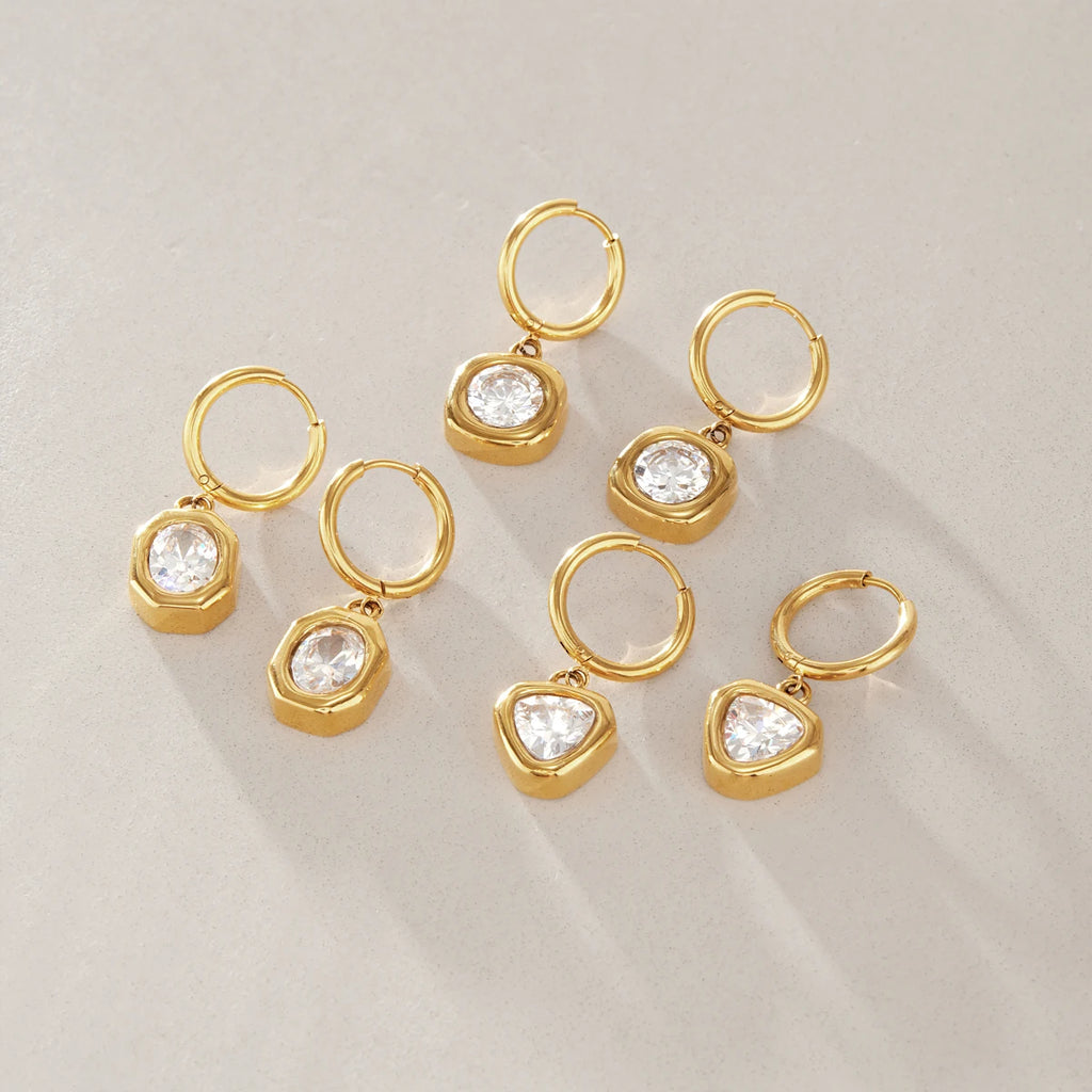 Cubic Zircon Pendant Earring