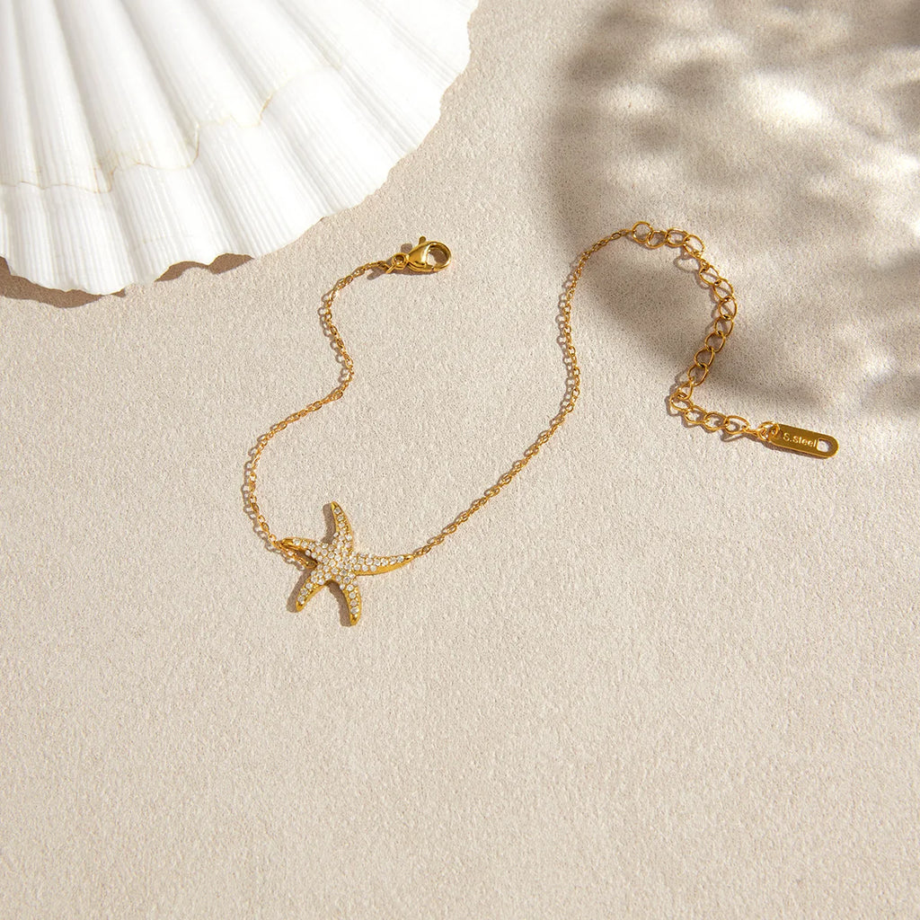 Full Crystal Starfish Bracelet