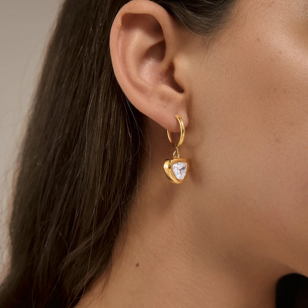 Cubic Zircon Pendant Earring