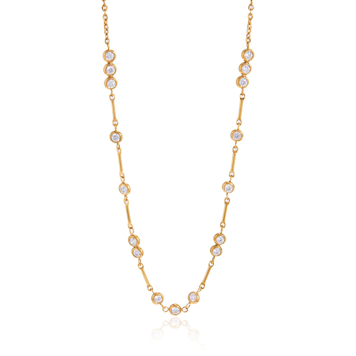 Elegant Round Zircon Necklace