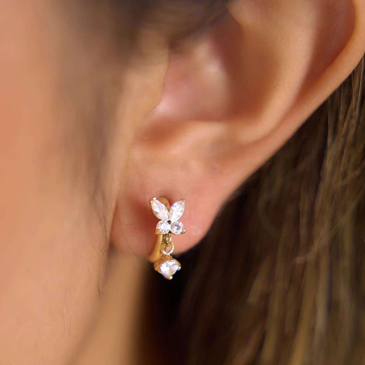 Zircon Butterfly Earring