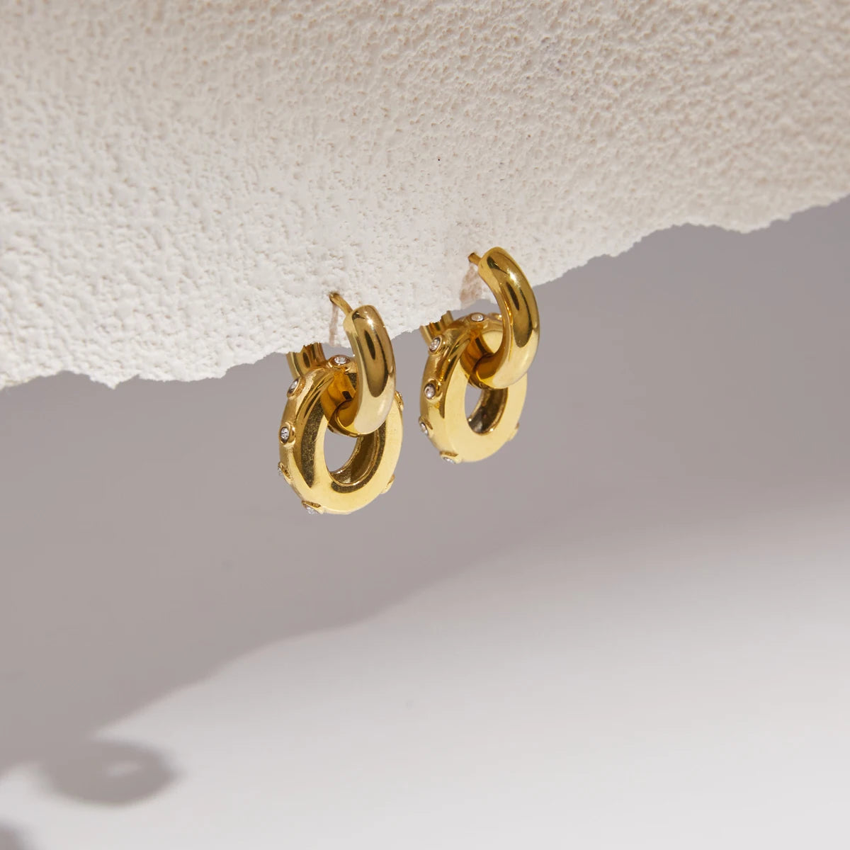 Double Circle Drop Earring