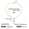 Classic Zircon Cross Pendant Necklace