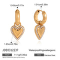 Romantic Crystal Heart Drop Earrings