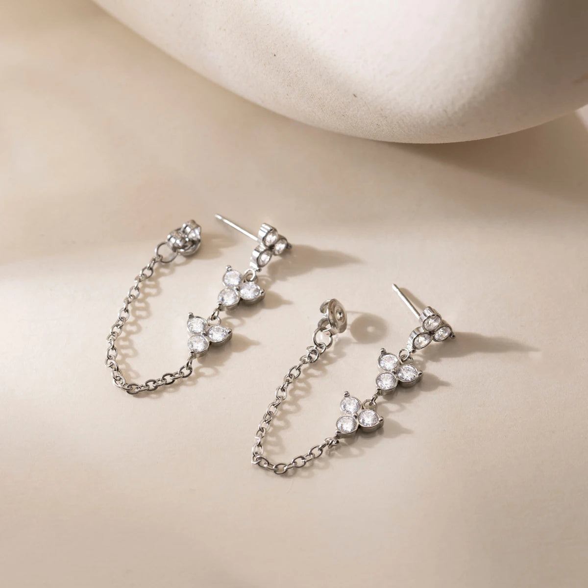 Zircon Flower Earrings