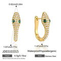 Snake Zircon Hoop Earrings