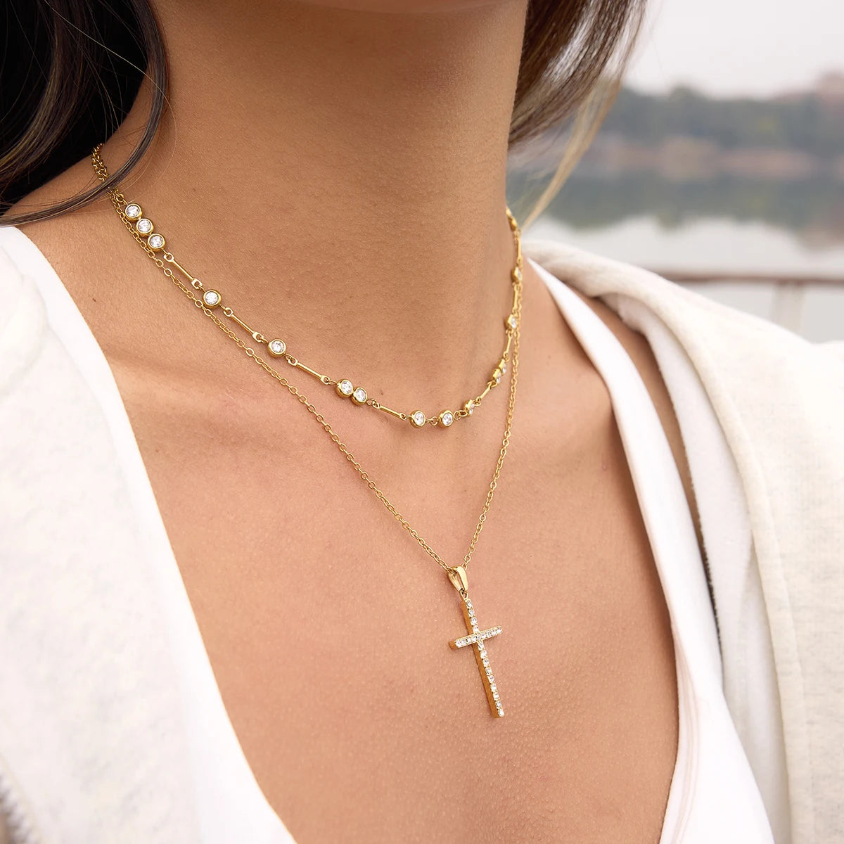 Elegant Round Zircon Necklace