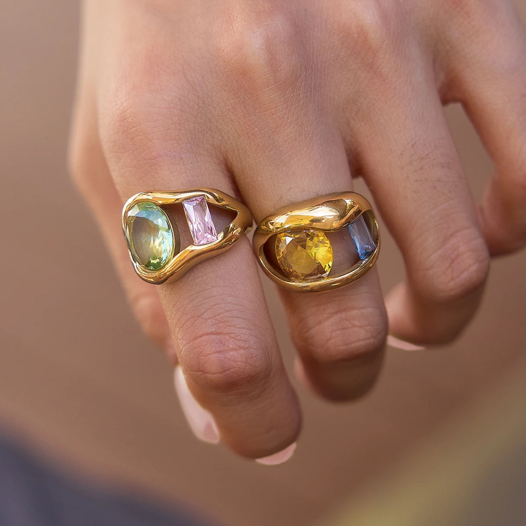 Sweet Colored Zircon Rings