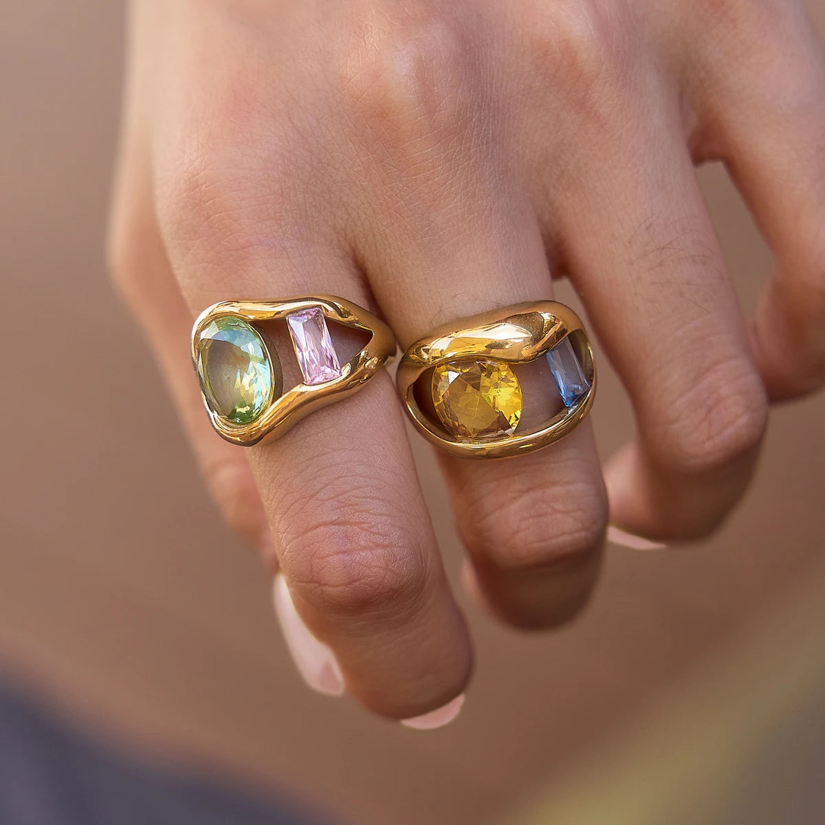 Sweet Colored Zircon Rings