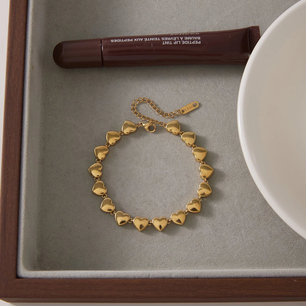 Heart Shape Stainless Steel Waterproof Bracelet