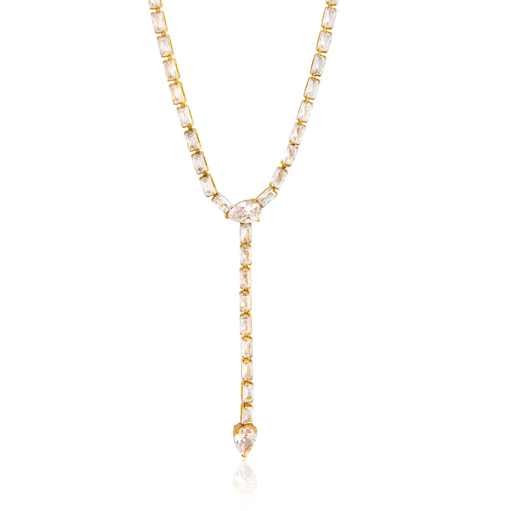 Luxury Y Shape Zircon Tennis Chain Necklace